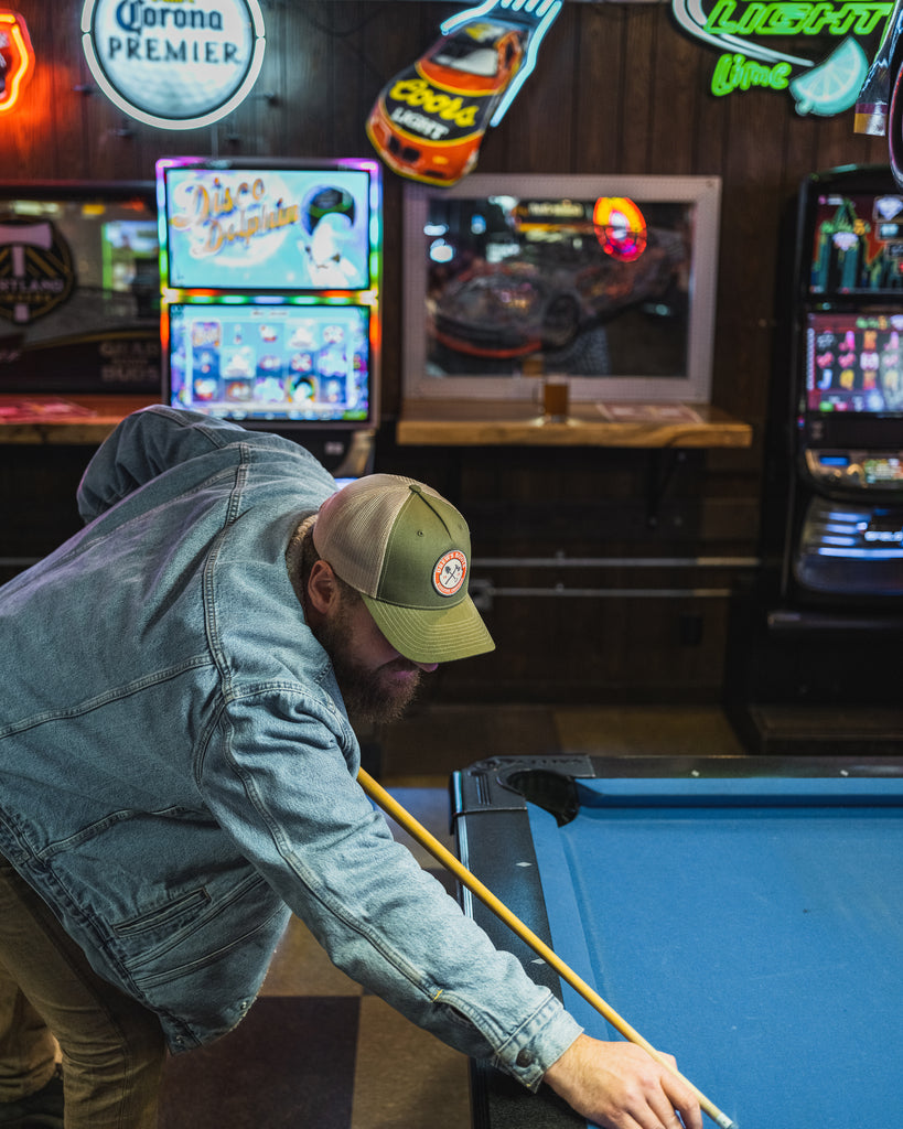 Drew's Shovel and Pulaski Trucker Hat - Richardson - Drew's Boots