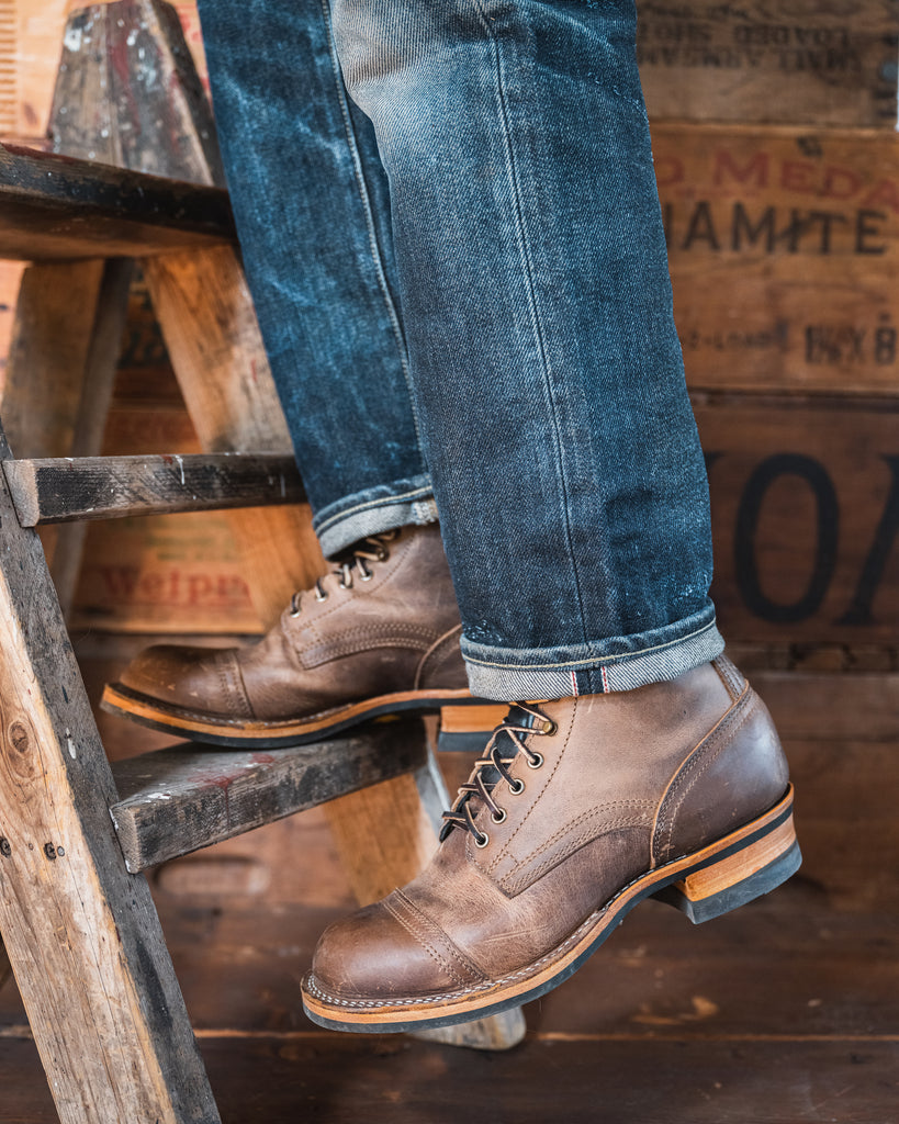 Drew’s 8-Inch Contractor Toe Cap Rowdy Smooth - Drew's Boots - Drew's Boots