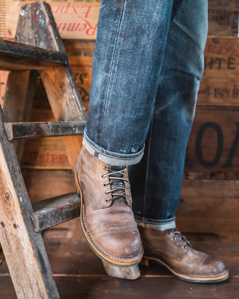 Drew’s 8-Inch Contractor Toe Cap Rowdy Smooth - Drew's Boots - Drew's Boots