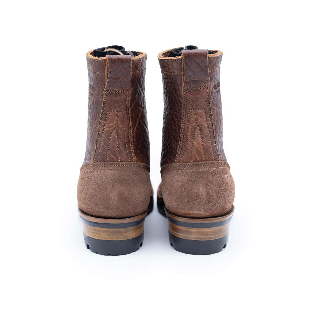 Drew's 8-Inch Logger - Bison Combo leather work boots