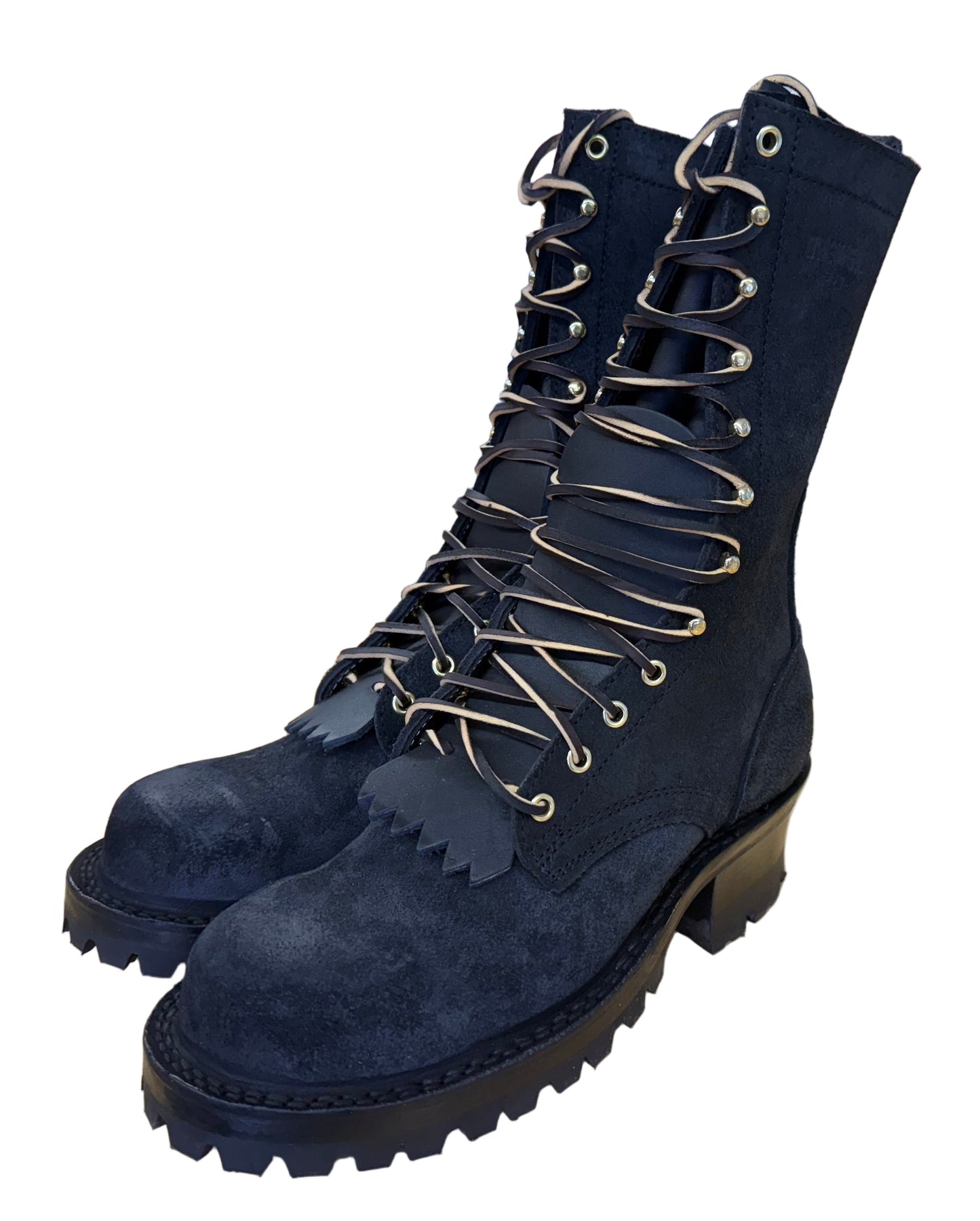 Drew's 10" Black Roughout Composite Toe Size 6C - Drew's Boots - Drew's Boots