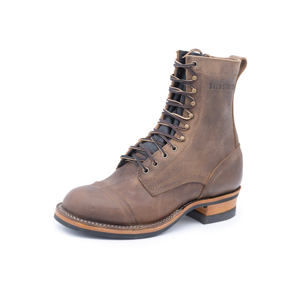 Drew's 8-Inch Work Boot Toe Cap - Rowdy Smooth - Drew's Boots - Drew's Boots