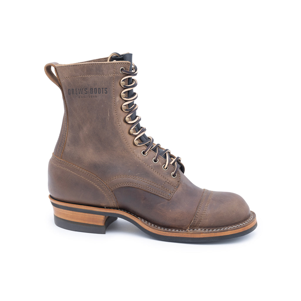 Drew's 8-Inch Work Boot Toe Cap - Rowdy Smooth - Drew's Boots - Drew's Boots