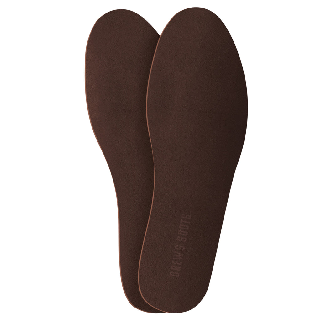 drew's brown leather boot insoles