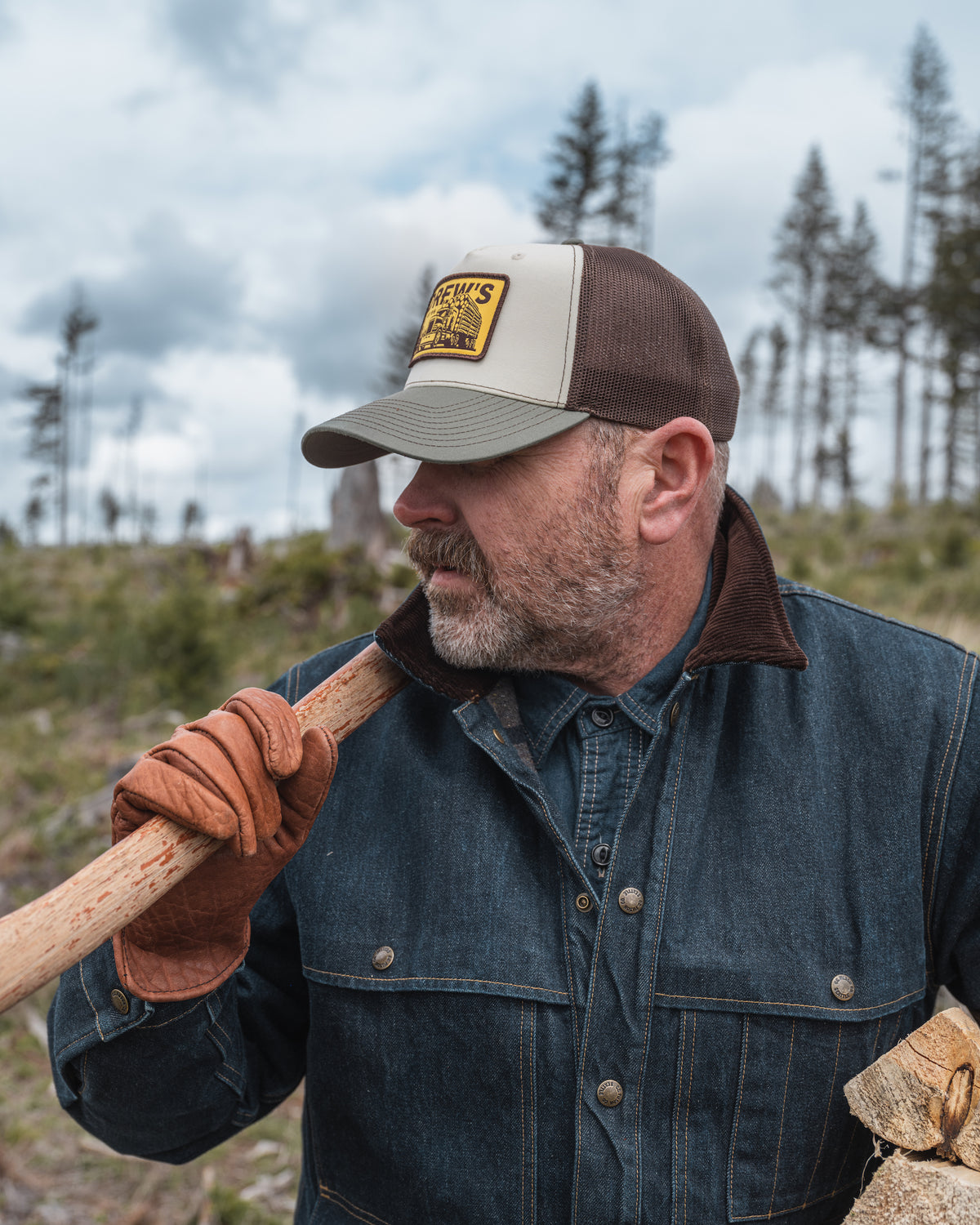 Logging Cap Drew's x Richardson Hi Pro Champ Trucker Cap - Logging – Drew's Boots