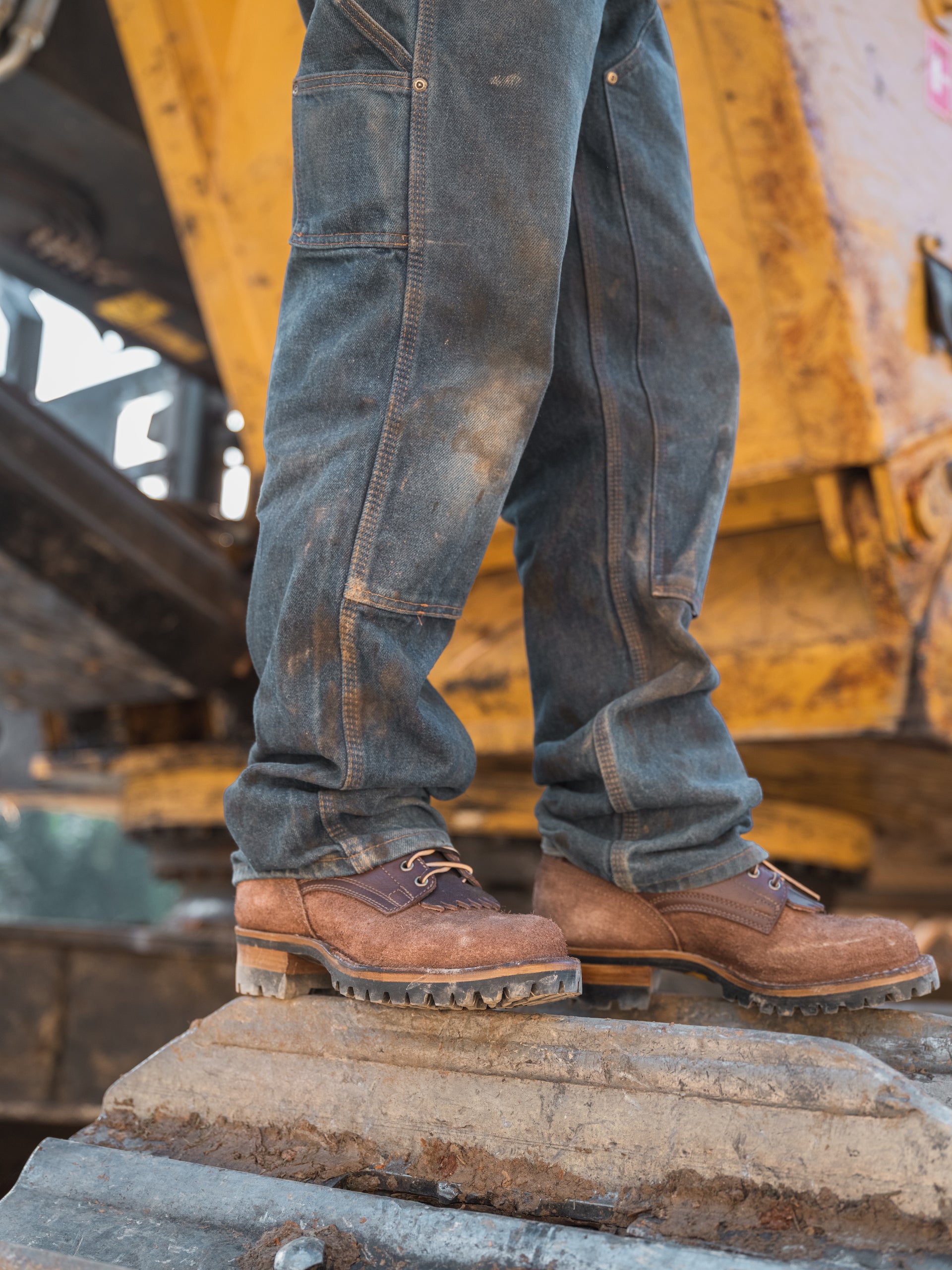 Drew's 10-Inch Leather Logger - Brown Combo Work Boots – Drew's Boots