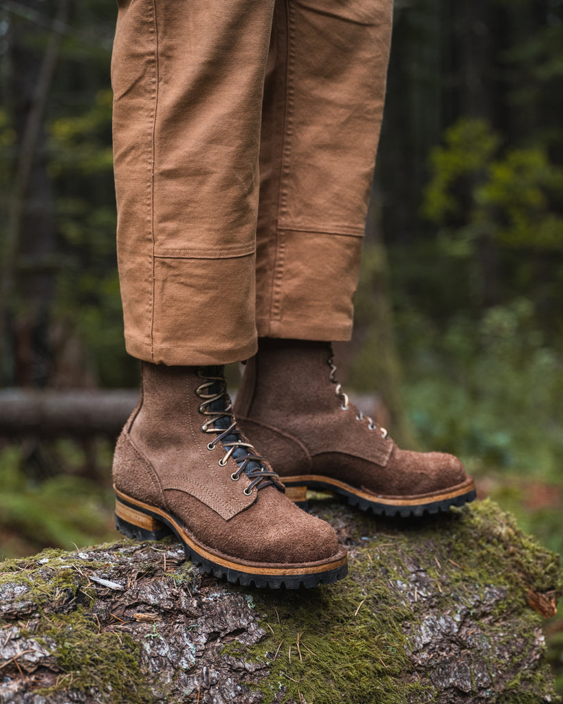 Drew’s 10” Logger Brown Rough Out - Drew's Boots - Drew's Boots