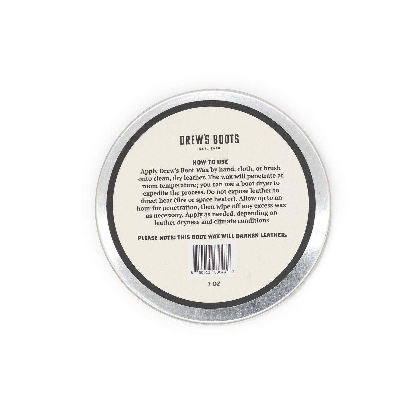 Boot Wax-7 oz. - Drew's Boots - Drew's Boots