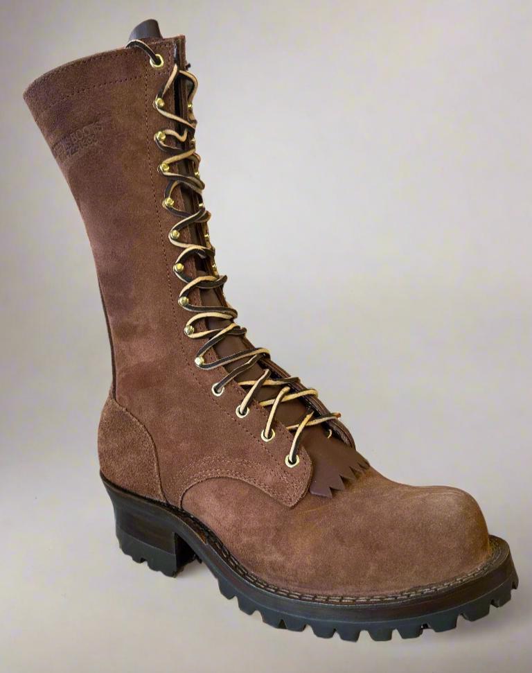 All Brown Roughout by Drew's Boots