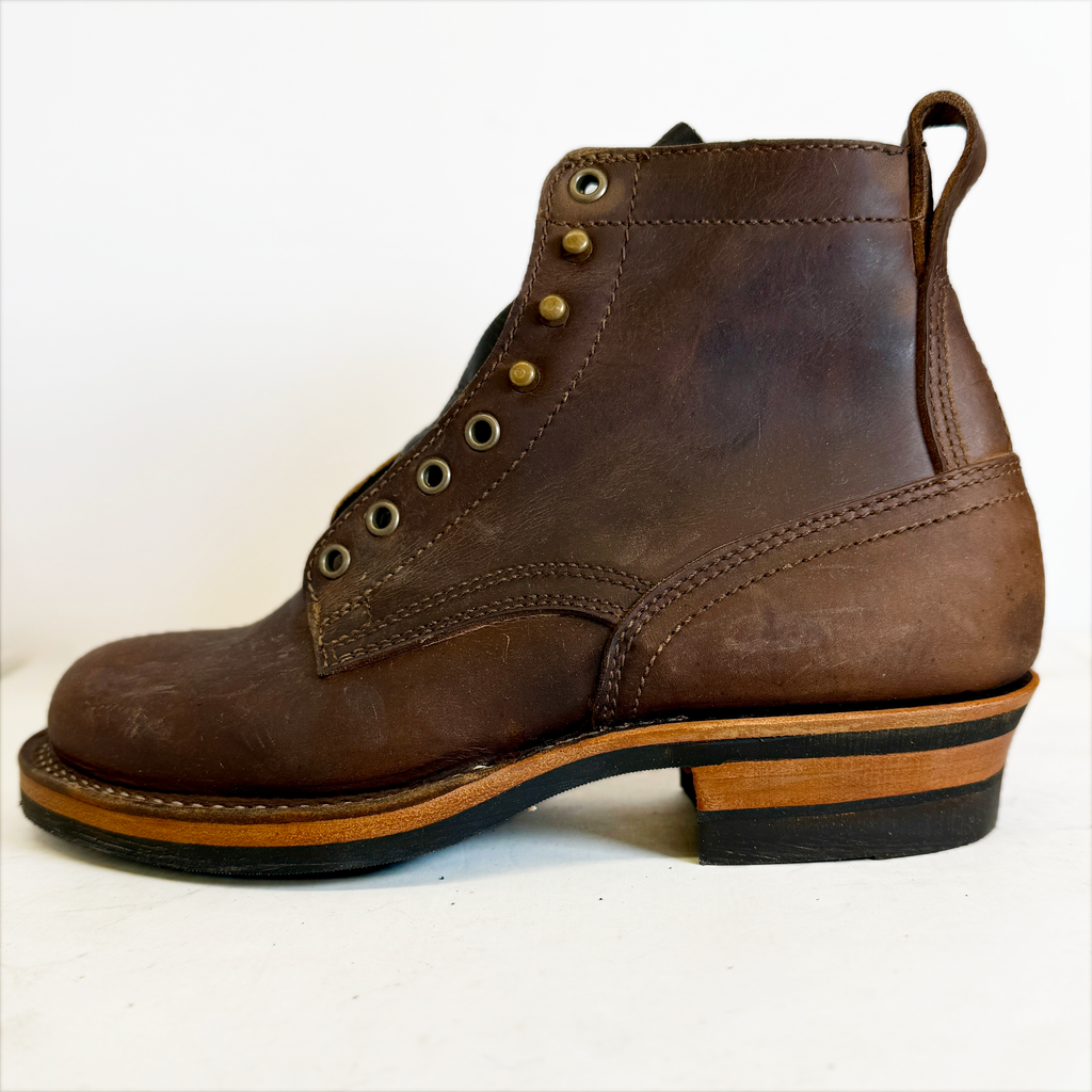 Drew's 6-Inch Contractor - Rowdy Smooth Leather Work Boots Size 6D