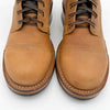 Pair of brown leather shoes on a white background