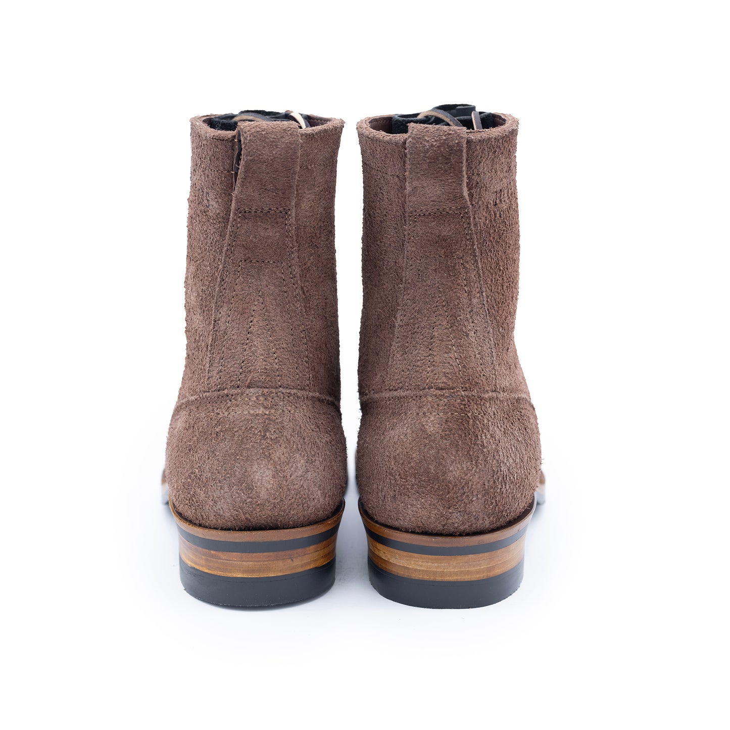 Drew's 8 Inch Work Boot 430 Mini Lug Sole Brown Roughout Toe Cap