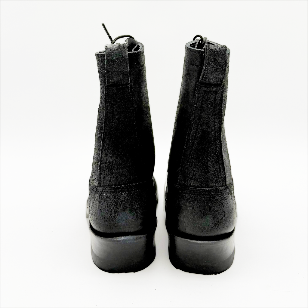 Drew's All Black Roughout Leather Work Boots #DRSLTTMV Size 10.5C