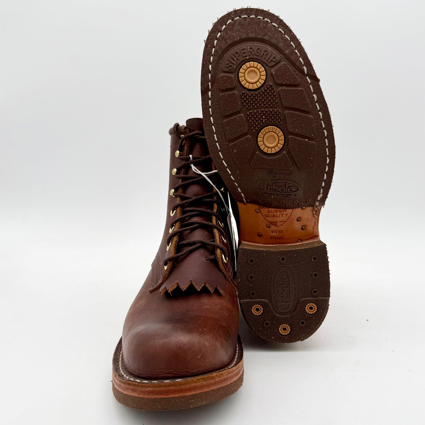 Drew's Brown Domaine Premium Leather Work Dress Boots Dr Sole Supergrip Size 9D