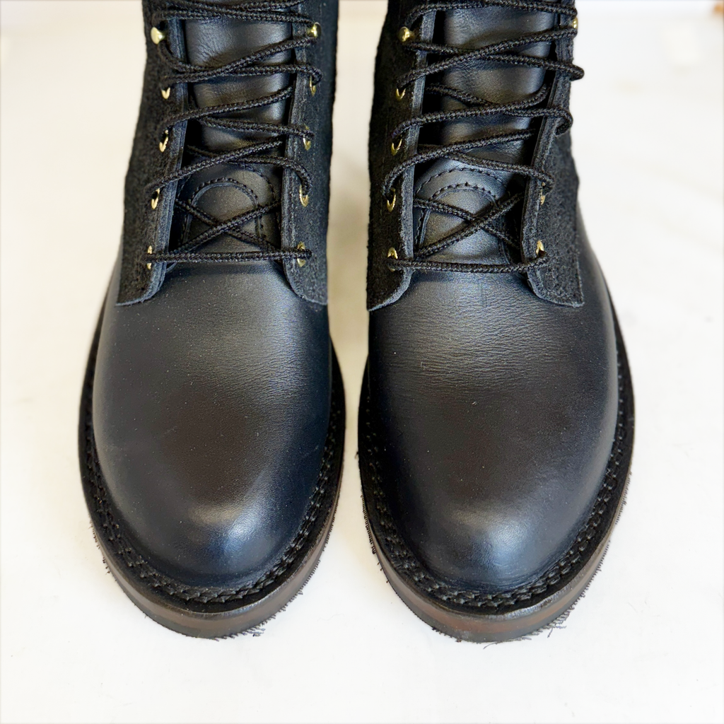 Drew's Custom Leather Work Boots Packer 9 inch Black Combo Size 10D