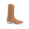 Brown cowboy boot on a white background