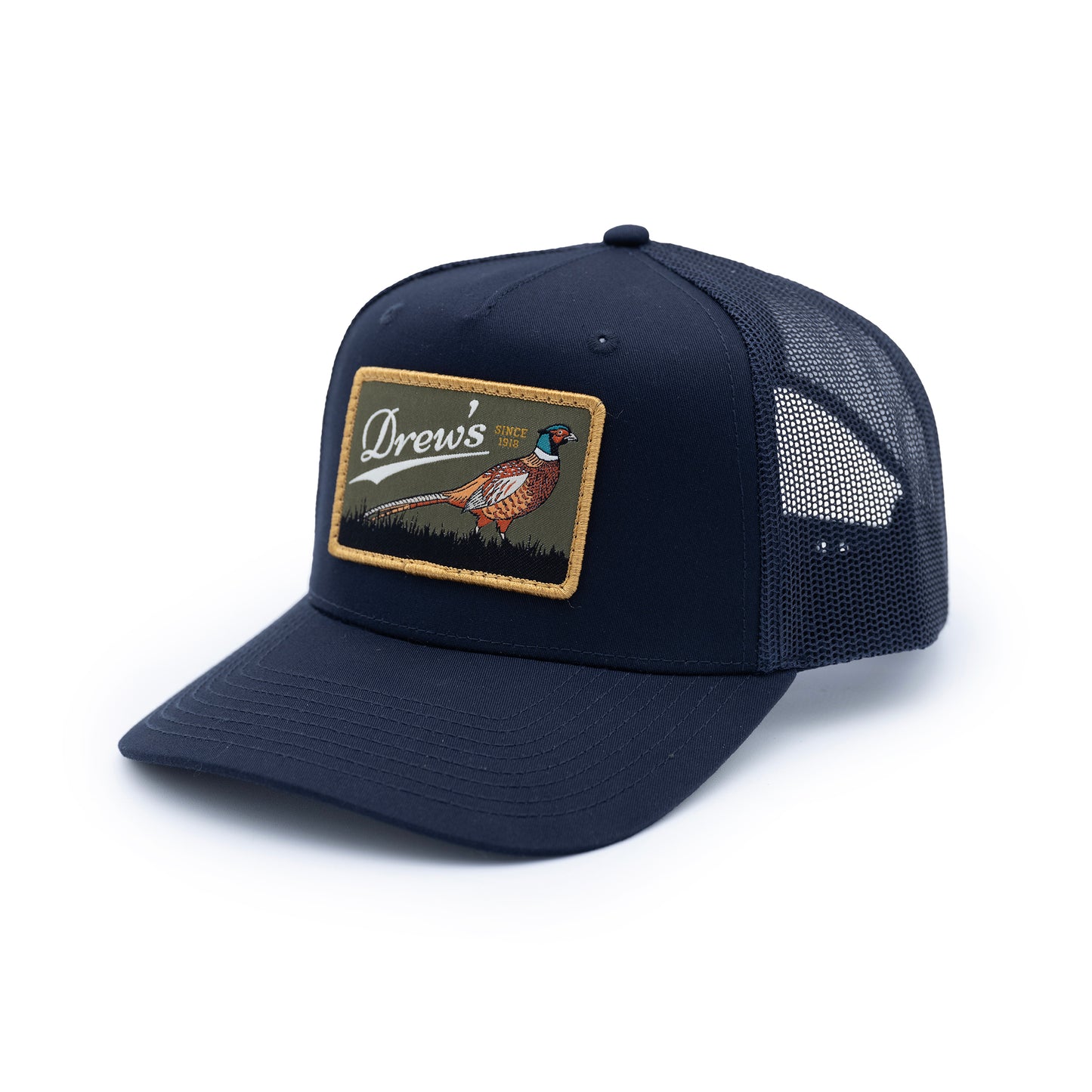Drew's x Richardson Hi Pro Champ Trucker Cap - 'Chainsaw Rustfeather Pheasant Hunting Embroidered Trucker Cap
