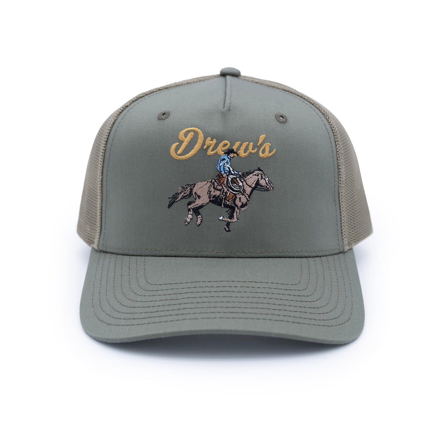Drew_s_x_Richardson_Hi_Pro_Champ_Trucker_Cap_-_Mustang_Bronco_Horseback_Cowboy_Embroidered_Trucker_Cap