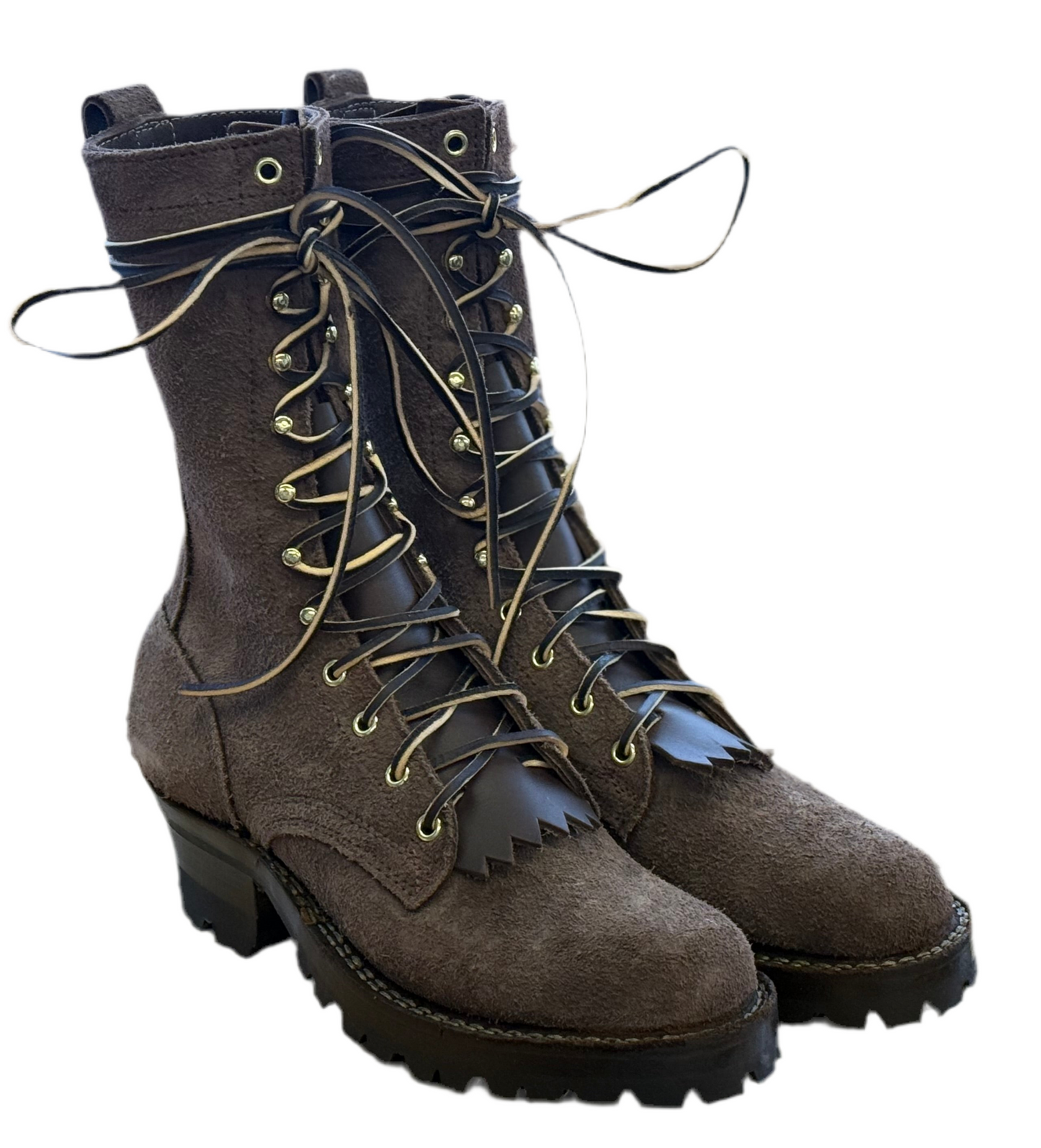 Drew's 10" Elk Tan Roughshot Men's Size 7.5A, Women's Size 8.5B - Drew's Boots - Drew's Boots