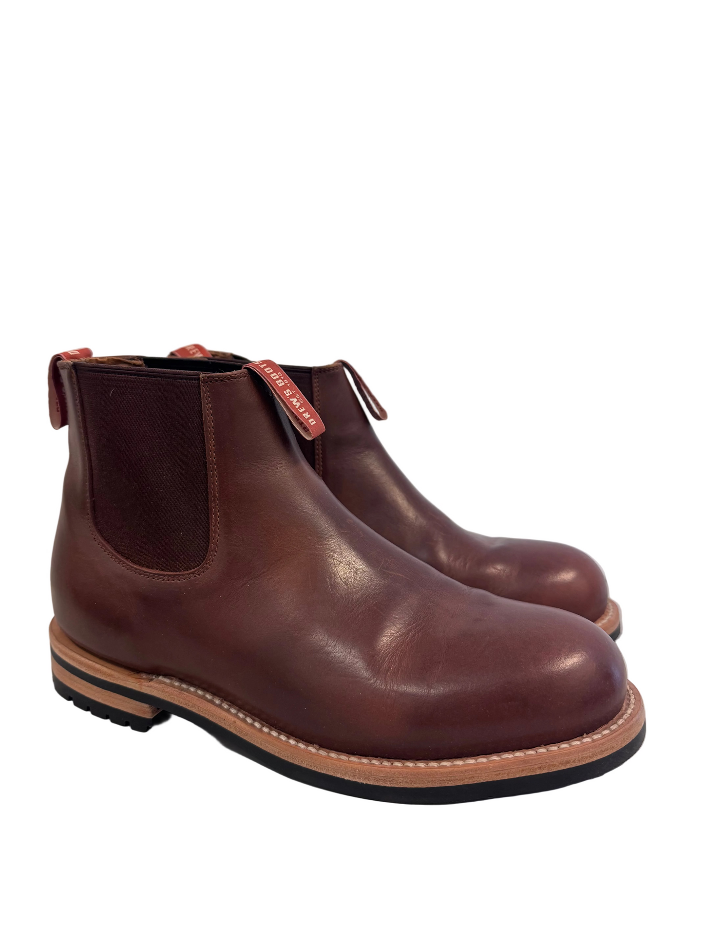 Drew’s Chelsea Chestnut Cowhide Size 11.5D - Drew's Boots - Drew's Boots