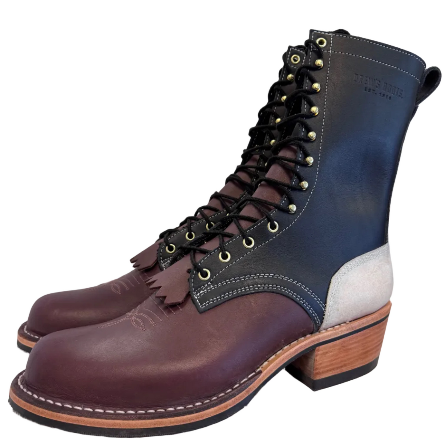 Drews 10" Buckaroo Packer - DH3110WC Size 13D - Drew's Boots - Drew's Boots