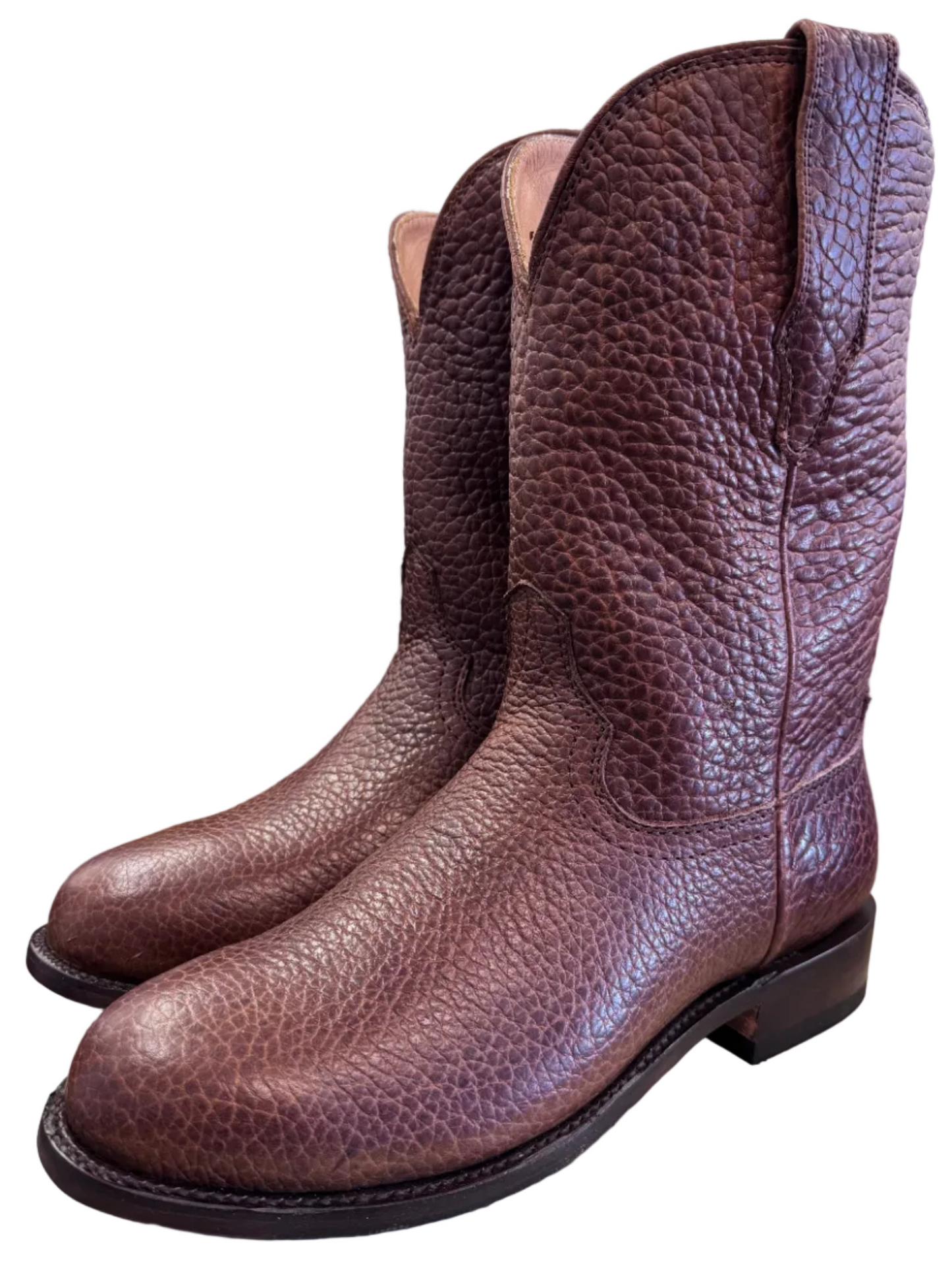 Drew's Cognac Bison Size 10EE - Drew's Boots - Drew's Boots