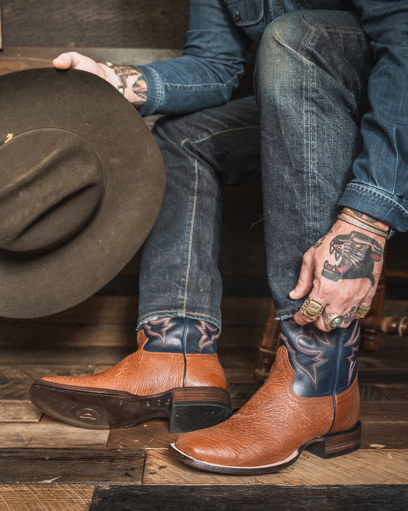 The Rancher - Navy | Whiskey Shark - Drew's Boots - Drew's Boots