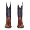 The Trevor Navy | Whiskey leather buckaroo cowboy boots