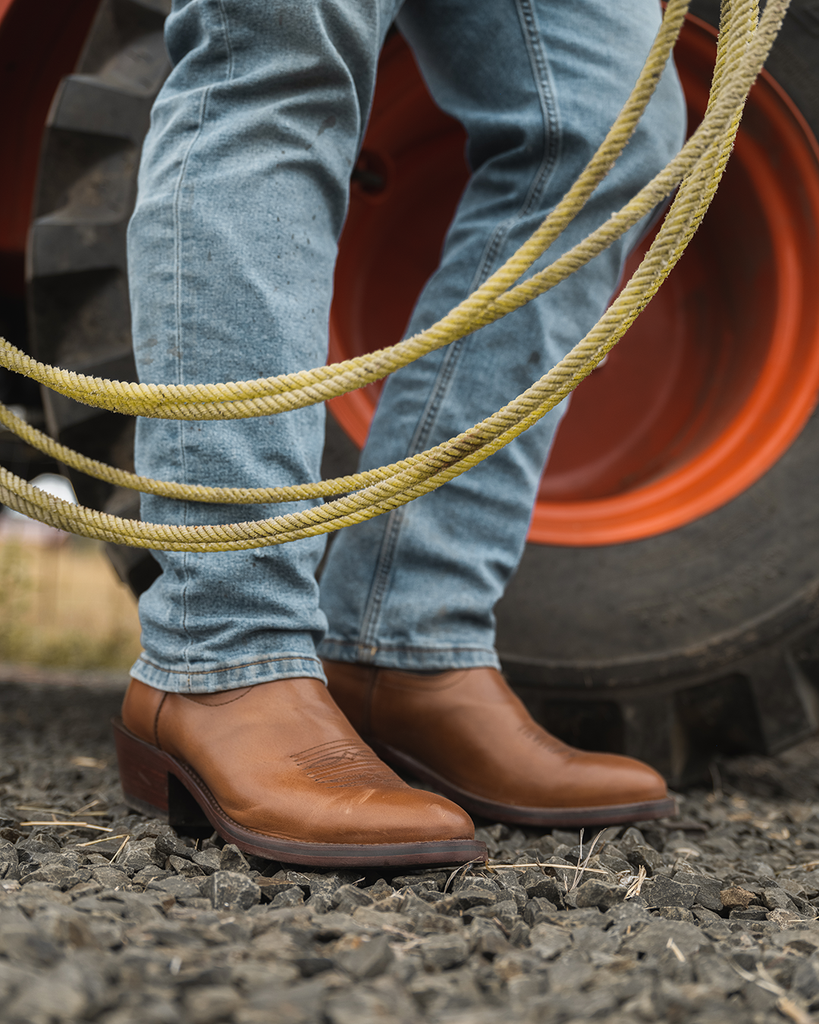 The Trevor Navy | Whiskey - Drew's Boots - Drew's Boots