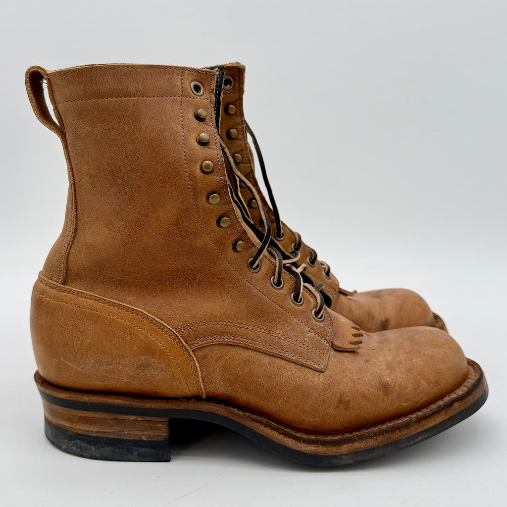 Used Drew's 8" Harvest Plain Toe Size 9.5D Leather Work Boots