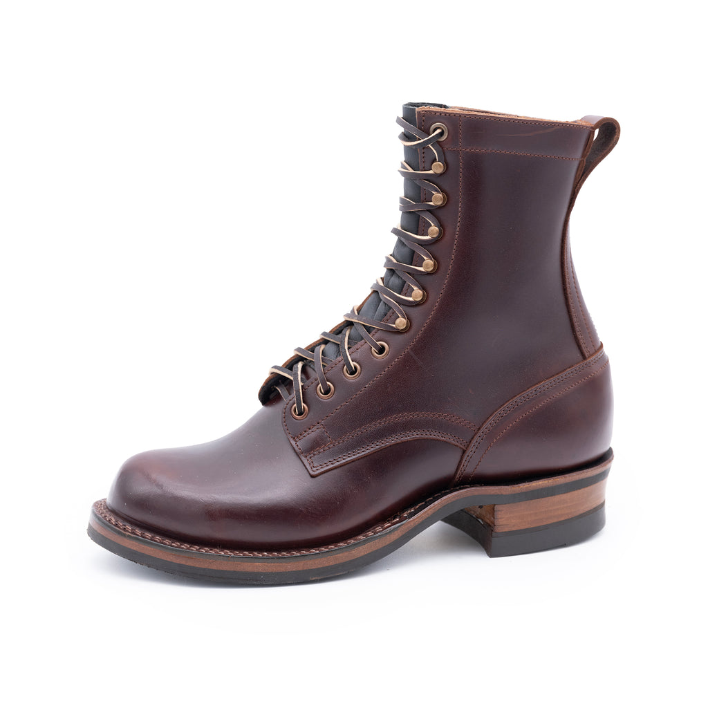 drews boots 8 inch contractor leather work boots plain toe