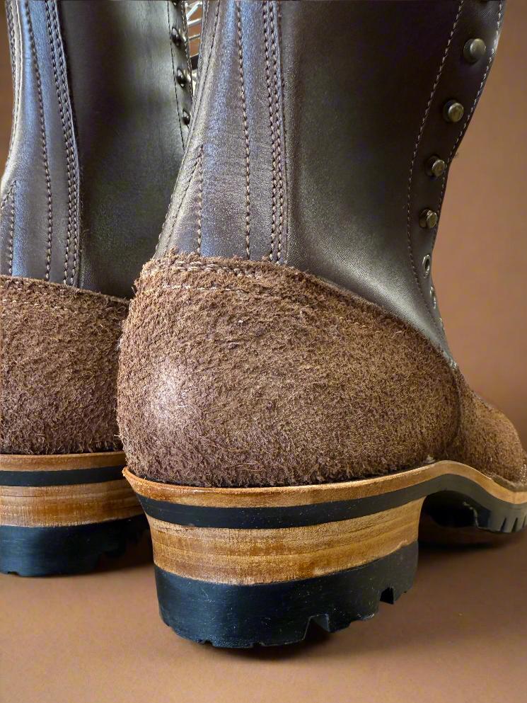 drews brown combo logger work boots