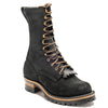 Drew's 10-Inch Logger - Black Rough Out - Drew's Boots - Drew's Boots