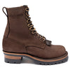 Drew's 8-Inch Logger - Brown Roughout - Drew's Boots - Drew's Boots