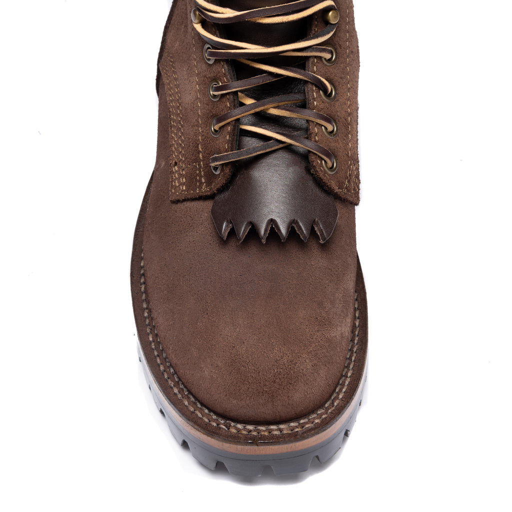 Drew's 8-Inch Logger - Brown Roughout - Drew's Boots - Drew's Boots
