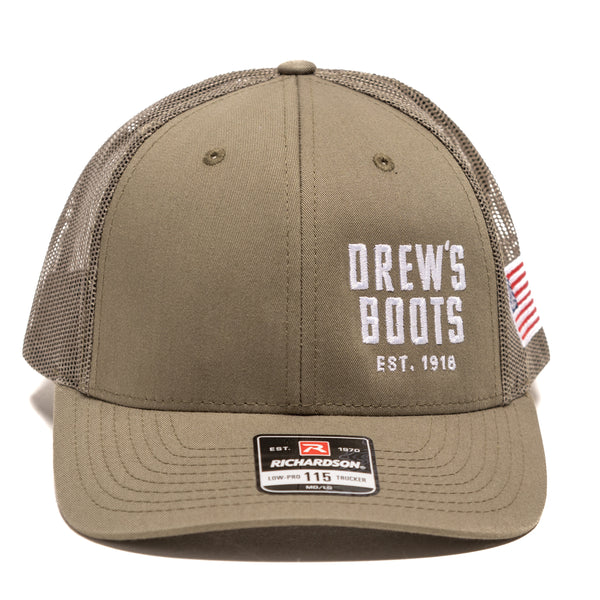 Drew's Boots Trucker Hat - Solid Loden - Drew's Boots - Drew's Boots