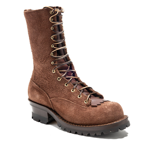 ち*ー様 新品/未使用 DREW‘S BOOT Brown Roughout 8 8” brown roughout logger boots, built to take a beating