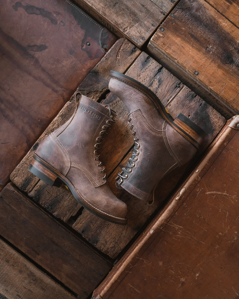 DREW'S 8-INCH WORK BOOT - ROWDY SMOOTH - Drew's Boots - Drew's Boots